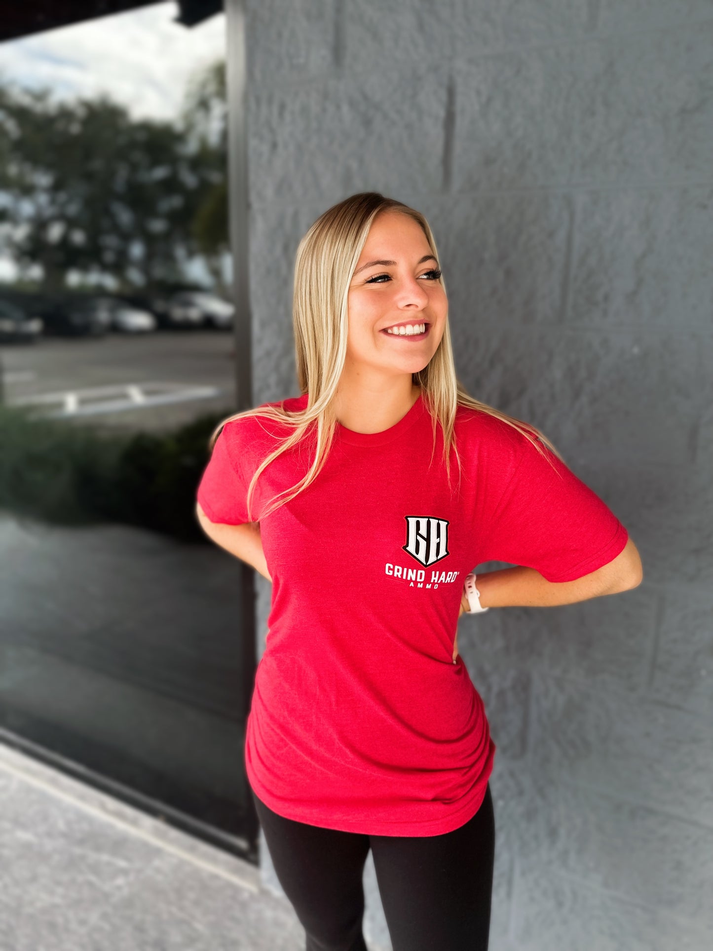 Red Color Logo T-Shirt