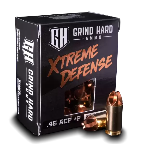 .45 ACP 111GR +P Xtreme Defense - Grind Hard Ammo®